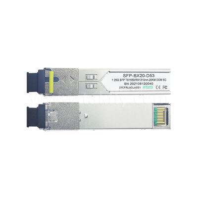 SFP 1.25Gbps 20KM SC Bidirektionale optische Transceiver-Modul für das Rechenzentrum AI FTTX