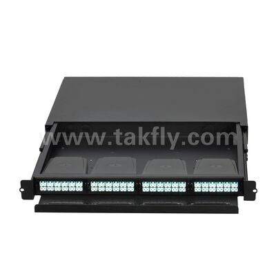 Hohe Dichte 1U 96F MPO MTP - LC SM MM Glasfaser-Patch-Panel / Glasfaser-Chassis / Glasfaser-ODF / Glasfaser-Verteilerbox