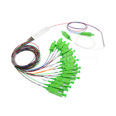 Wasserdichter 1x4 Mini FiberHub-Abschluss ITU-T SM G657A2 2,0 mm Kabel Glasfaser-PLC-Splitter IP68