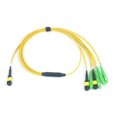 Präzises 12F MPO MTP zu 4x SC/APC Patchkabel mit 50/125um Fasermodus für FTTH-Drop- und Testanwendungen