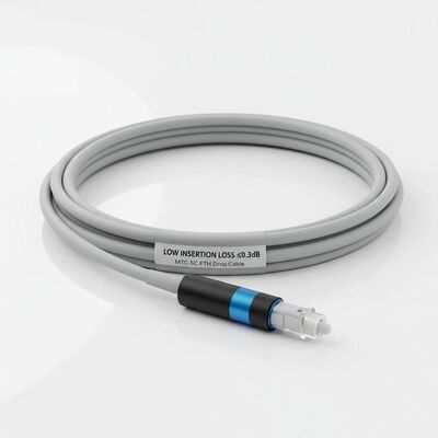 Druckbare Kugel-Flexibile MTC-SC FTTH-Dropkabel mit 3,0 mm Durchmesser und geringer Einfühlloss ≤0,3 dB