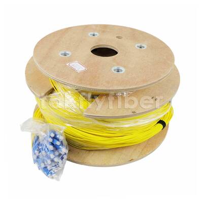 48 Kerne G657A OS2 Vorbeigeschaltetes Breakout-Fiber-Patch-Kabel für Hochdichte-Konnektivität