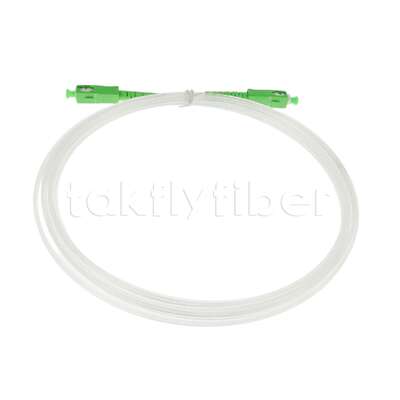 FTTH 2.0*3.0mm Transparent Invisible Indoor Fiber Optic Patchcord SCAPC to SCAPC with G657A Fiber