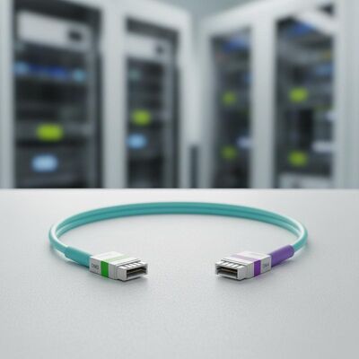 MT-2 Mini MT Patchcord mit geringem Einsetzverlust und präziser Längentoleranz für QSFP-Module