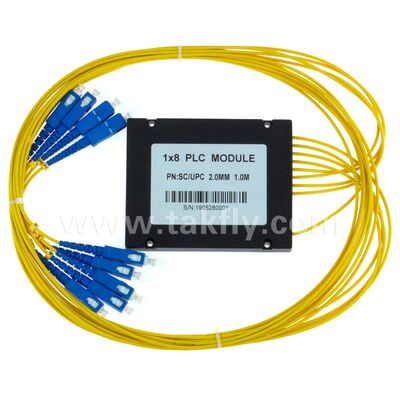 PLC Splitter ABS-Box 1xN SC APC/UPC Glasfaser für Fttx Telekommunikationsdatenzentrum