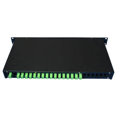 Glasfaser-PLC Splitter Rack Mount Einzelmodus G657A SC APC/UPC für Rechenzentrum Telekommunikation FTTx
