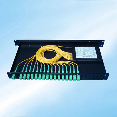Glasfaser-PLC Splitter Rack Mount Einzelmodus G657A SC APC/UPC für Rechenzentrum Telekommunikation FTTx