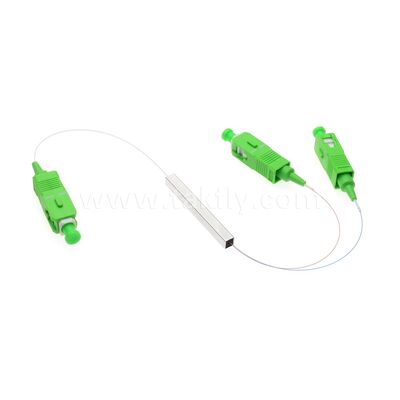 Quadratischer Stahlrohr-PLC-1x2-Singlemode-Glasfaser-Splitter