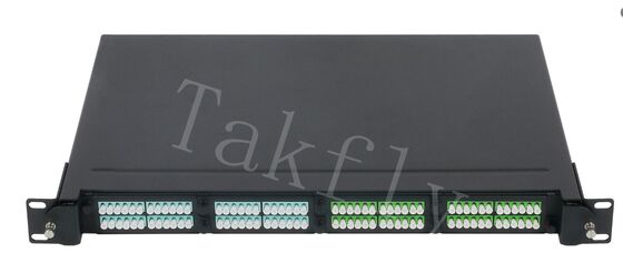 MPO/MTP-Faserverteilungs-Panel 1U Rack-Mount, vorverbundenes Kassettenmodul, 4 Schlitze, LC/MPO-Schnittstelle, für das Datencenter-Fasermanagement