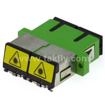 Glasfaseradapter mit SC-Zirkonoxidhülse und Duplex-Option und flanschloser Konfiguration