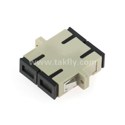 SC-Faser-Optische Adapter    Zirkonia-Hülse, flanglos oder mit Duplexflansche, für SM/MM, Betrieb bei -40 ~ 85 °C