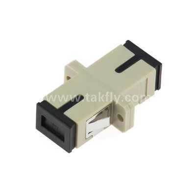 SC-Faser-Optische Adapter    Zirkonia-Hülse, flanglos oder mit Duplexflansche, für SM/MM, Betrieb bei -40 ~ 85 °C