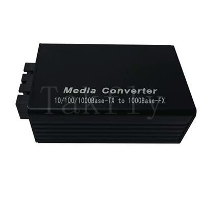 Mini 100M Fast Ethernet Media Converter, 10/100Base-TX zu 100Base-FX, Aluminiumgehäuse, Erweiterung bis 100 km