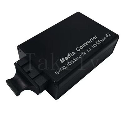 Mini 100M Fast Ethernet Media Converter, 10/100Base-TX zu 100Base-FX, Aluminiumgehäuse, Erweiterung bis 100 km