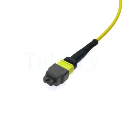 12F MTP(M) – MTP(F) APC-Patchkabel, SM G657A1, 1 m, 3,0 mm, LSZH-Gelb, biegeunempfindliche Manschette, geringer Verlust