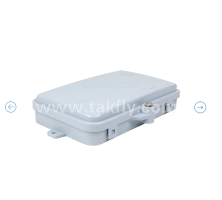 Glasfaser-Abschlussbox FTKS-1805-04A, 4 SC/APC SM SX-Adapter, Pigtail installiert, FTTH FTTx-Spleißen, Verteilung, Aufteilen, Speicher, Kabelmanagement, Gehäuse, Wandmontage