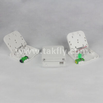 1-Port-Glasfaser-Abschlussbox, SC-LC-Simplex-Duplex-Adapter, Wandplatte für Oberflächenmontage, Glasfaserbox ohne Spleiß, Express-Port-Kabelmanagement, individuelles OEM-Logo, FTTH-FTTx-Arbeitsbereich-Subsystem
