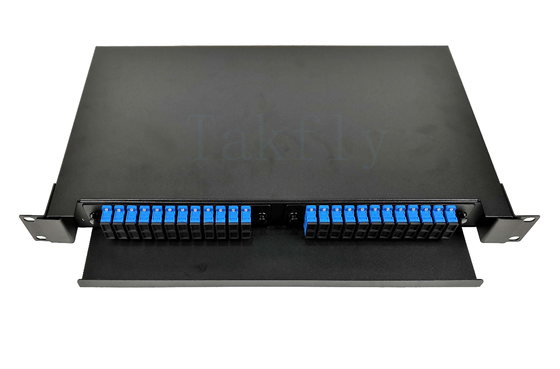 1U 48F Rackmontage-Glasfaser-ODF – verschiebbare Schublade, SC-Adapter-kompatibel