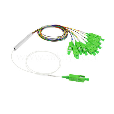 1×9-Kanal-PLC-Splitter mit 0,9-mm-Faser für optische FTTH/FTTX-Verteilungsnetzwerke