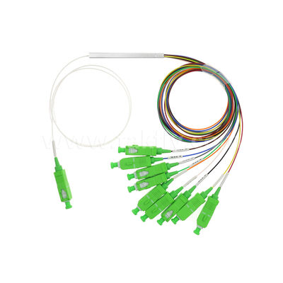 1×9-Kanal-PLC-Splitter mit 0,9-mm-Faser für optische FTTH/FTTX-Verteilungsnetzwerke