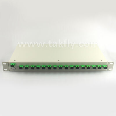 1U Rack Mount PLC Splitter mit hoher Einheitlichkeit, Unterstützung der vollen Wellenlänge und Umkehrfunktionsfähigkeit