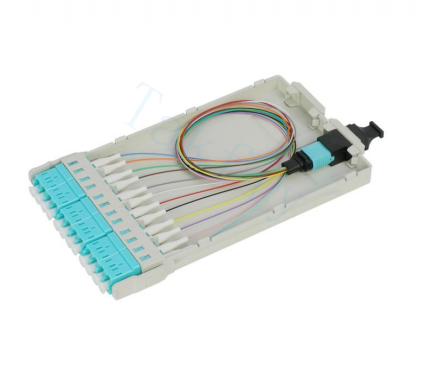 1U 144C High Density MPO Patch Panel 12 Kassetten, MPO zu LC-Umwandlung, vorab für SAN/LAN/Rechenzentrum fertiggestellt