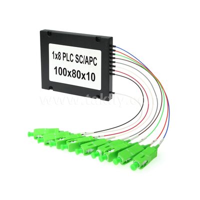 PLC-Fasersplitter ¥ 900μm ABS-Box, SM G657A1, SC/APC, für die Kopplung und Verteilung optischer Signale in PON-Netzwerken