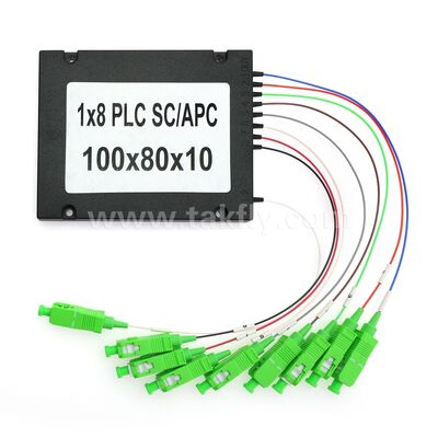 PLC-Fasersplitter ¥ 900μm ABS-Box, SM G657A1, SC/APC, für die Kopplung und Verteilung optischer Signale in PON-Netzwerken
