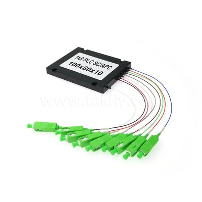 PLC-Fasersplitter ¥ 900μm ABS-Box, SM G657A1, SC/APC, für die Kopplung und Verteilung optischer Signale in PON-Netzwerken