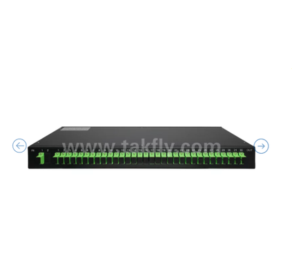 1U Rack Mount PLC Optical Splitter   19" Panel, Einzelmodus G657A1, SC/APC, für die optische Signalverteilung