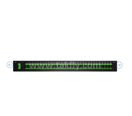 1U Rack Mount PLC Optical Splitter   19" Panel, Einzelmodus G657A1, SC/APC, für die optische Signalverteilung