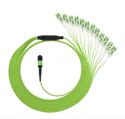 MPO/MTP zu LC Uniboot Breakout Patch Cord OM5 Multimode, 1×24, platzsparende Uniboot LC-Anschlüsse für Hochdichte-Rechenzentrum und 40G/100G/400G-Anwendungen