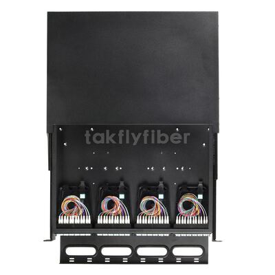 Takfly 1U/2U verschiebbares Patchpanel – Plug-and-Play-MTP/MPO-auf-LC-Kassette mit hoher Dichte für bis zu 192 Fasern