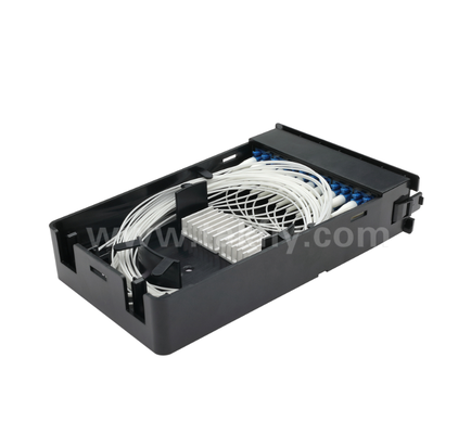 Vorgefertigtes Kassettenmodul ¥ TK-HRM-04, 12C/24C, Dual-Mode: LC Pigtail Fusion oder MPO-LC Kassettenmanagement, Plug-and-Play für Datencenterverkabelung