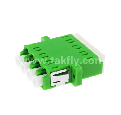 LC Quad Inner Shutter Adapter 4 in 1 LC Duplex APC mit eingebauter Verschluss, schützt die Augen vor Glasfaserlaser, IEC & RoHS Compliant, für Rechenzentrum & Hochleistungsfaserverbindungen
