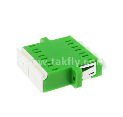 LC Quad Inner Shutter Adapter 4 in 1 LC Duplex APC mit eingebauter Verschluss, schützt die Augen vor Glasfaserlaser, IEC & RoHS Compliant, für Rechenzentrum & Hochleistungsfaserverbindungen