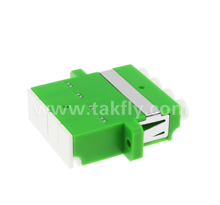 LC Quad Inner Shutter Adapter 4 in 1 LC Duplex APC mit eingebauter Verschluss, schützt die Augen vor Glasfaserlaser, IEC & RoHS Compliant, für Rechenzentrum & Hochleistungsfaserverbindungen