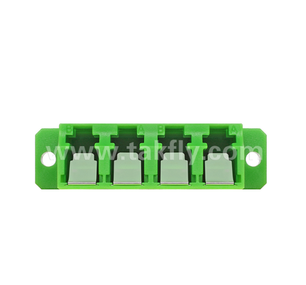 LC Quad Inner Shutter Adapter 4 in 1 LC Duplex APC mit eingebauter Verschluss, schützt die Augen vor Glasfaserlaser, IEC & RoHS Compliant, für Rechenzentrum & Hochleistungsfaserverbindungen