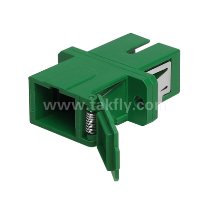 SC-Simplex-Adapter mit externer Abdeckung und seitlichem Verschluss – Staubdicht und Laser-Augenschutz, geringe Einfügungsdämpfung, für Rechenzentrums- und FTTx-Glasfaserverbindungen