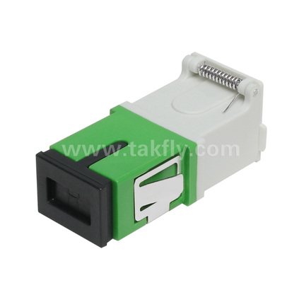 SC-Simplex-Adapter mit externer Abdeckung und Frontverschluss – Staubdicht und Laser-Augenschutz, geringe Einfügungsdämpfung, für Rechenzentrums- und FTTx-Glasfaserverbindungen