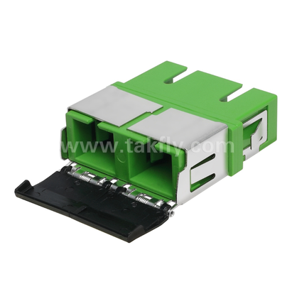 SC-Duplex-Adapter mit Frontverschluss - Außenabdeckung zum Schutz vor Staub und Laser, hohen und niedrigen Temperaturen