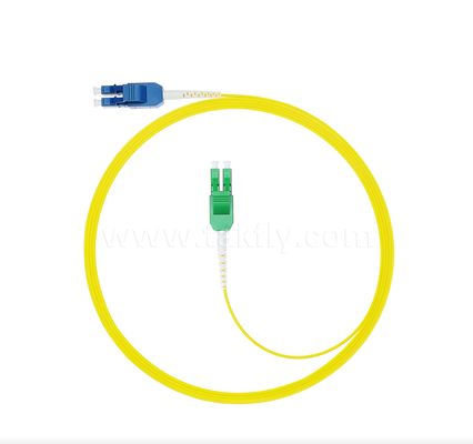 LC-Uniboot-Glasfaser-Patchkabel – einadrig, zweiadrig, Polarität austauschbar, gelb, halbiert das Kabelvolumen