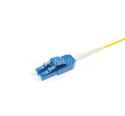 LC-Uniboot-Glasfaser-Patchkabel – einadrig, zweiadrig, Polarität austauschbar, gelb, halbiert das Kabelvolumen