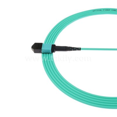 MPO MTP Patchcord Multimode OM3 Stammkabel 12F Glasfaser für das Rechenzentrum KI Telekommunikationskabel