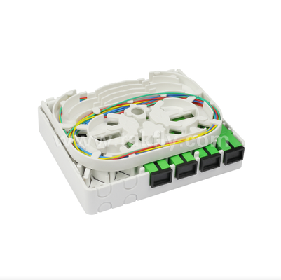 TKS-1806-04C-4-Port-Glasfaser-Abschlusseinheit - Aufputzmontage, SC/LC-kompatibel, Modulares Design für Arbeitsbereich-Subsysteme.