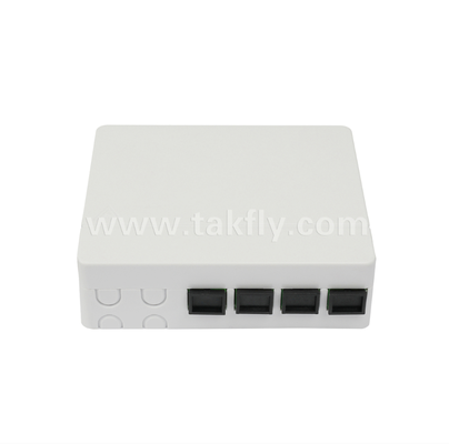 TKS-1806-04C-4-Port-Glasfaser-Abschlusseinheit - Aufputzmontage, SC/LC-kompatibel, Modulares Design für Arbeitsbereich-Subsysteme.