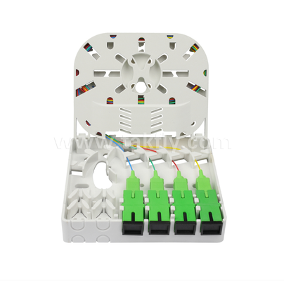TKS-1806-04C-4-Port-Glasfaser-Abschlusseinheit - Aufputzmontage, SC/LC-kompatibel, Modulares Design für Arbeitsbereich-Subsysteme.