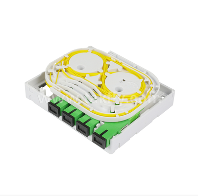 TKS-1806-04D FTTH-Faser-Termination Box Desk/Wall Mount, 4-Port, Indoor, unterstützt Fusion Splicing & Kabelmanagement