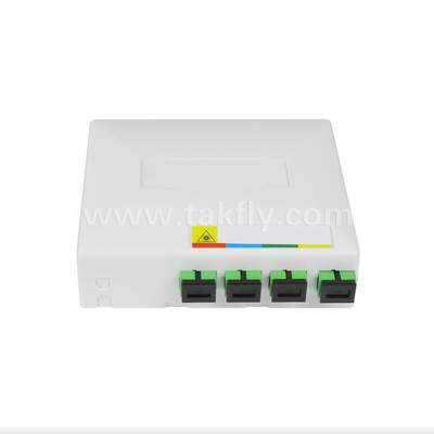 TKS-1806-04D FTTH-Faser-Termination Box Desk/Wall Mount, 4-Port, Indoor, unterstützt Fusion Splicing & Kabelmanagement