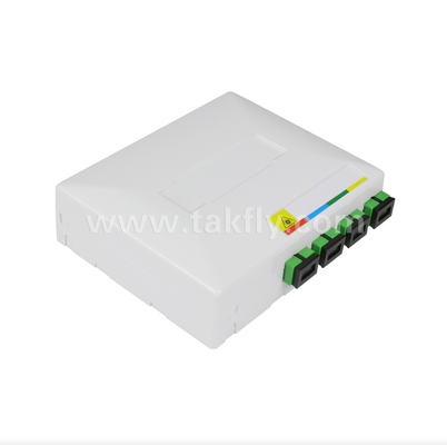 TKS-1806-04D FTTH-Faser-Termination Box Desk/Wall Mount, 4-Port, Indoor, unterstützt Fusion Splicing & Kabelmanagement